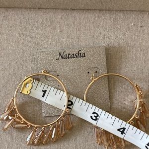 Gold and champagne earrings